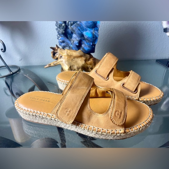 Cole Haan womens Cloudfeel Espadrille Slide Espadrille Wedge Sandal - Picture 3 of 14